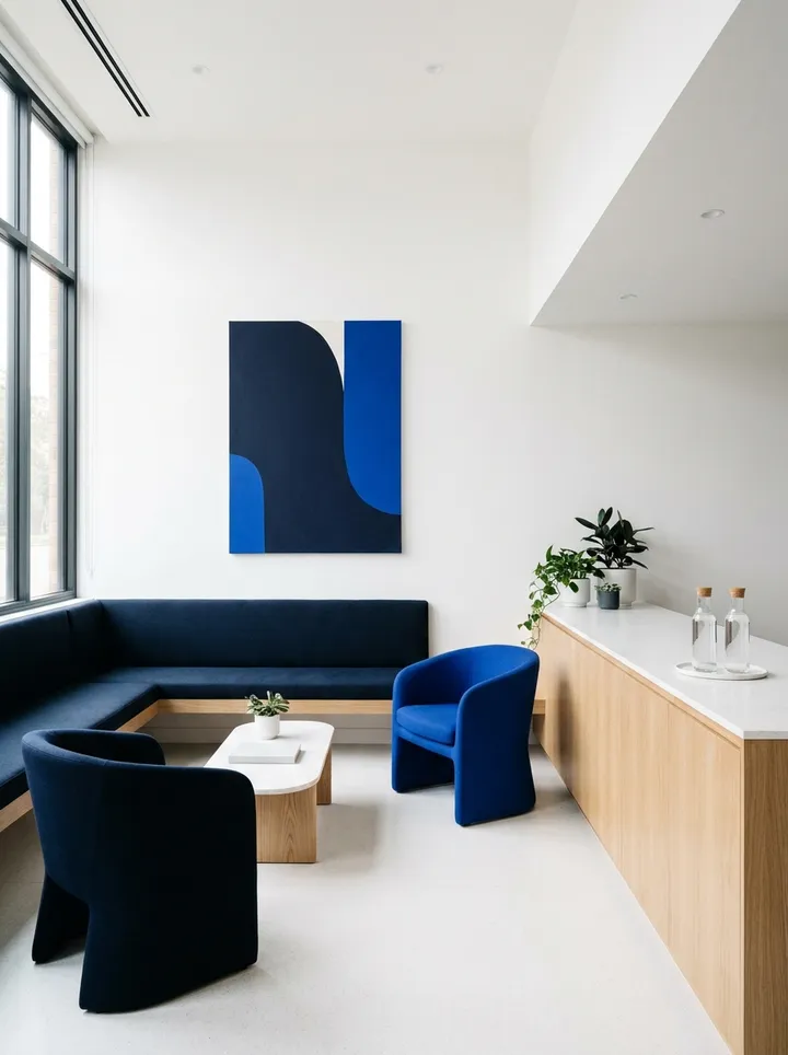 Modern clinic waiting room interior