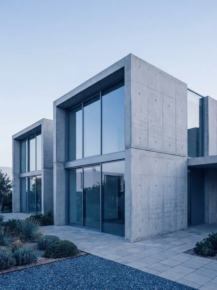 Modern residential building exterior